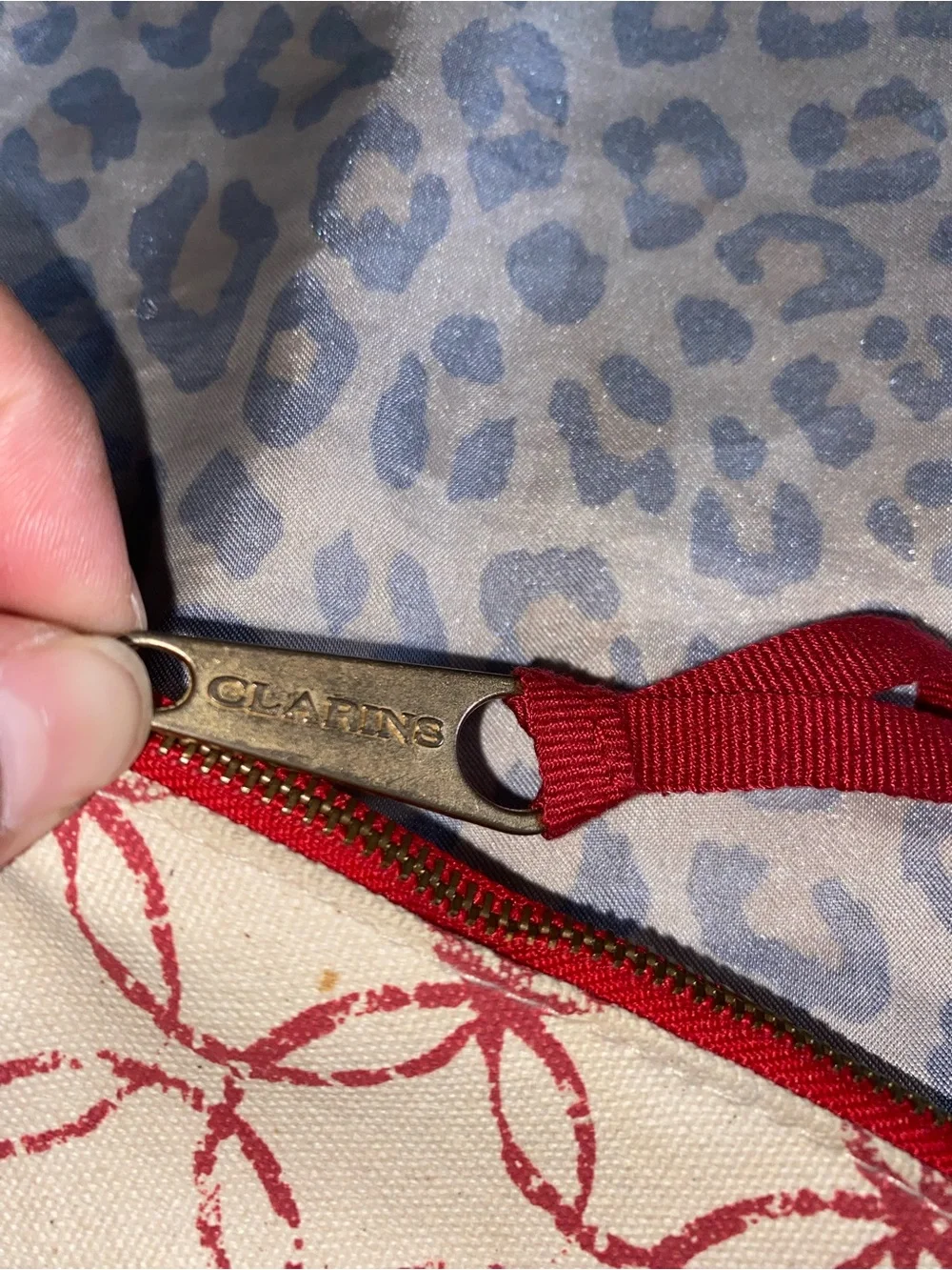 Canvas cosmetic pouch by clarinet